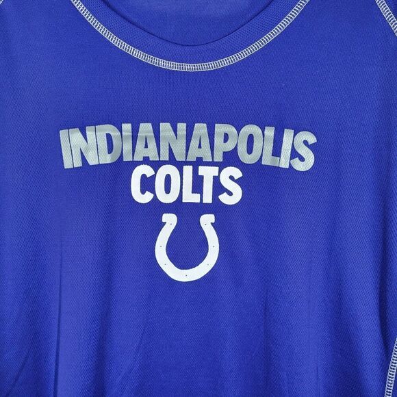 NEW NFL Indianapolis Colts Short Sleeve Scoop Neck T-Shirt Womens 1X Blue Slinky - Picture 3 of 9